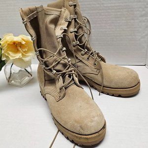 Altama Vibram Military Combat Army Workwear Desert Coyote Tan Boots 5 R 5800